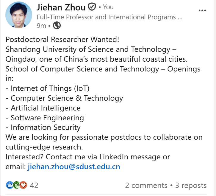 Recruitment for Postdoctoral Researchers at Home and Abroad